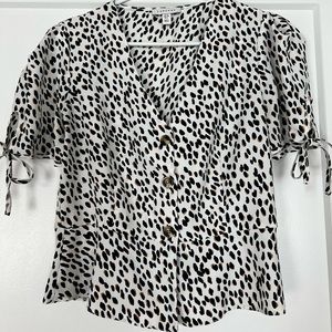 Topshop pea-plum blouse